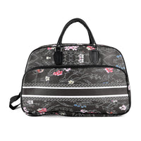 La Marey Black Faux Leather Duffel Bag