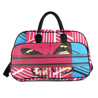La Marey Black Faux Leather Duffel Bag