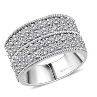 Luxuriant Lab Grown Diamond (G-H, SI) Ring in Sterling Silver (Size 6.0) 2.25 ctw