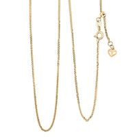 Wheat Adjustable Chain Necklace in 10K Yellow Gold 2.4 Grams 24 Inches