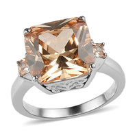 EverTrue Simulated Champagne Diamond Ring in Stainless Steel (Size 10.0) 13.70 ctw