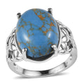 EverTrue Mojave Blue Turquoise Ring in Stainless Steel (Size 10) 10.00 ctw - Sticky add to cart bar