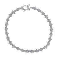 Luxuriant Lab Grown Diamond (G-H, SI) Eternal Blossom Bracelet in Rhodium Over Sterling Silver (6.50 In) 3.50 ctw
