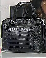 La Marey Black Genuine Leather Crossbody Bag (12.6"x5.5"x9.8")