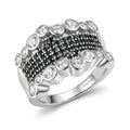 EverTrue Thai Black Spinel, White Zircon Imperial Midnight Ring in Platinum Bond (Size 10.0) 1.75 ctw - Sticky add to cart bar