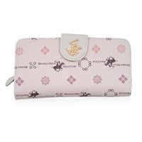 Closeout Beverly Hills Polo Club Tan Faux Leather Multi Pattern Wallet