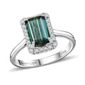 Doorbuster Certified & Appraised Rhapsody 950 Platinum AAAA Pirineu Lagoon Tourmaline, Diamond (E-F, VS) (0.22 cts) Ring (Size 10.0) (5.80 g) 2.51 ctw - Sticky add to cart bar