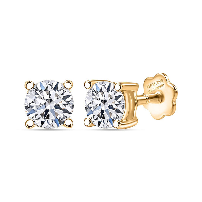 Luxuriant Lab Grown Diamond  Earring in 18K YG Vermeil Sterling Silver 0.50 ctw
