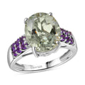 EverTrue Montezuma Prasiolite, African Amethyst Ring in Platinum Bond (Size 10.0) 5.15 ctw - Sticky add to cart bar
