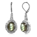 EverTrue Malagasy Labradorite 11.70 ctw Earrings in Stainless Steel - Sticky add to cart bar