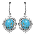 EverTrue Mojave Blue Turquoise Earrings in Stainless Steel 9.10 ctw - Sticky add to cart bar