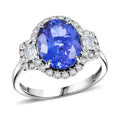 Modani 14K White Gold AAA Tanzanite, Diamond (VS2) (0.80 cts) Ring (Size 10.0) 4.41 ctw - Sticky add to cart bar
