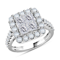 Diamond G SI 4.00 ctw Ring in 10K White Gold 4.80 Grams