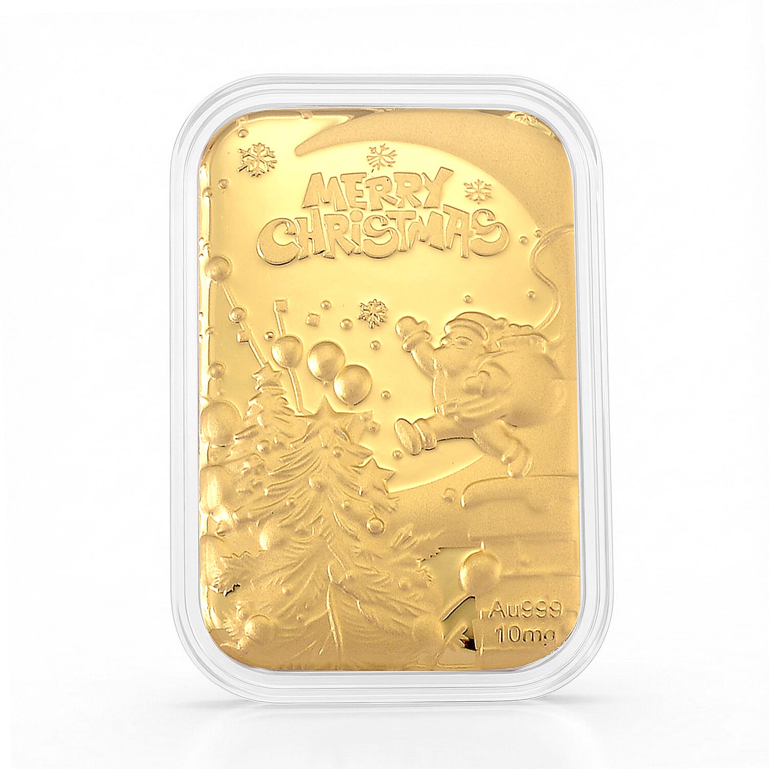 24K Golden Merry Christmas Emboss Sheet (31x45.5mm) 10mg
