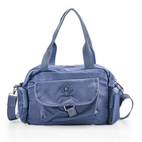 La Marey Blue Nylon Crossbody Bag with Shoulder Strap