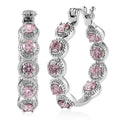 EverTrue Simulated Pink Diamond Earrings in Stainless Steel 7.60 ctw - Sticky add to cart bar