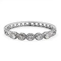 EverTrue Simulated Diamond Bangle Bracelet in Stainless Steel (6.50 In) 10.10 ctw - Sticky add to cart bar