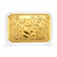 24K Golden Panda Emboss Sheet 31x45.5mm 10mg