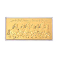 24K Golden Fortune Seven Horses Embossed Sheet 155x75mm 100mg