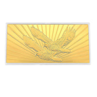 24K Golden Symbol of American Freedom – Twin Eagles Embossed Sheet (15.5 × 7.5 cm) 100 mg