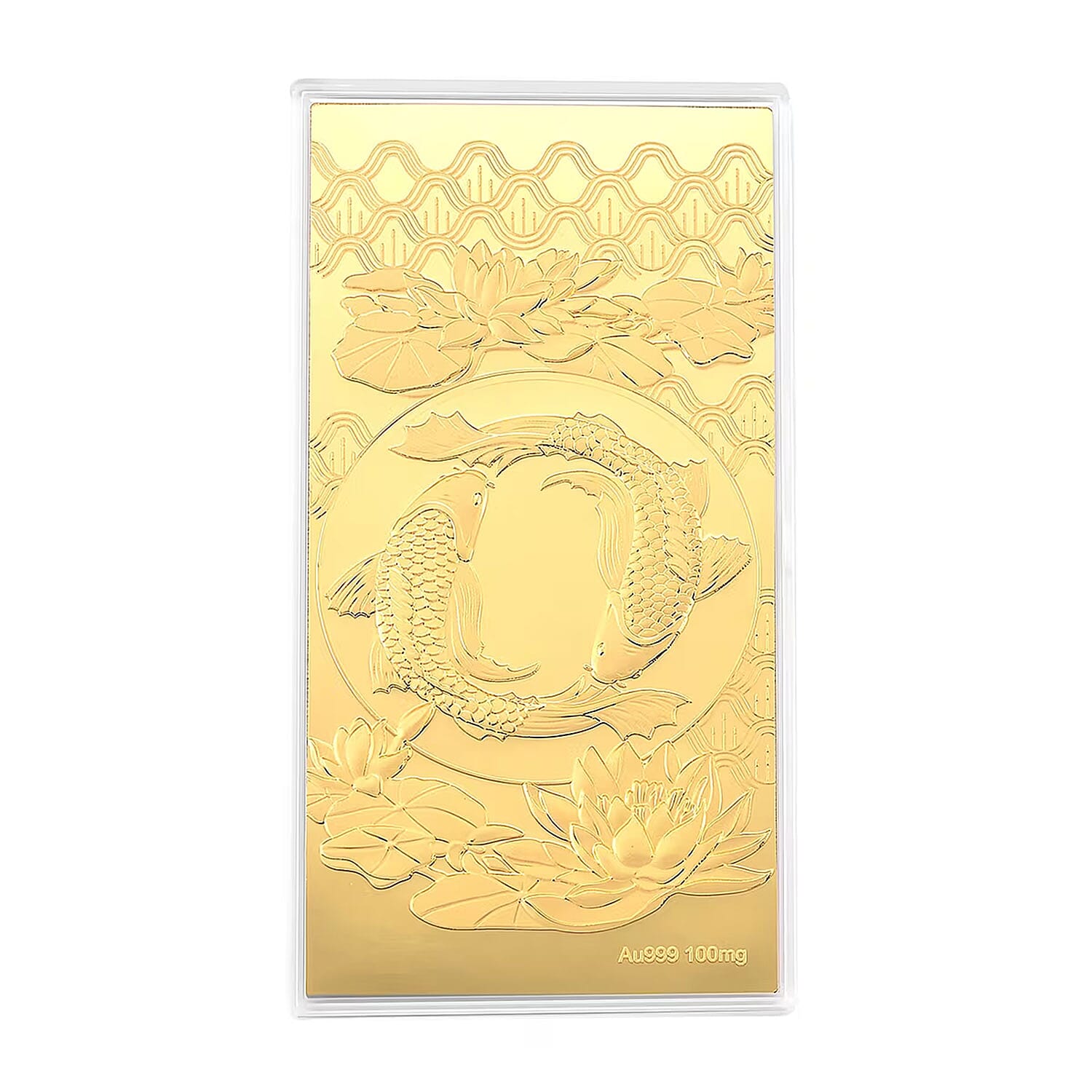 24K Golden Blessings of the Golden Koi Embossed Sheet 100 mg