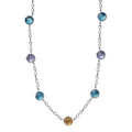 GP Italian Garden Special Multi Color Murano Style Necklace in Rhodium Over Sterling Silver (18- 20 Inches) - Sticky add to cart bar