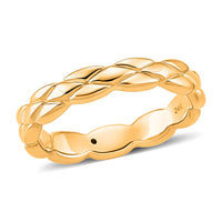 24K Yellow Gold Diamond-cut Band Ring (1.50 g)