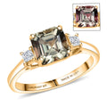 AAA Turkizite, Luxuriant Lab Grown Diamond (G-H, SI) (0.22 cts) Ring in 18K Vermeil YG Over Sterling Silver (Size 10.0) 2.15 ctw - Sticky add to cart bar
