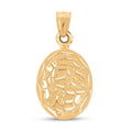 Made in America Oval Pendant in 10K Yellow Gold 2.67 Grams - Sticky add to cart bar