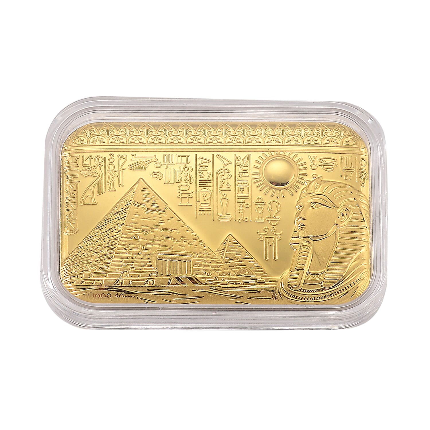 24K Golden Egyptian Pyramids Emboss Sheet (31x45.5m) 10mg
