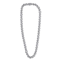 Lab Grown Diamond 12.20 ctw Intertwined Destiny Necklace in Rhodium Over Sterling Silver 20 Inches