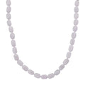 D'Joy Natural Jade 500.00 ctw Cushion Beaded Necklace in Rhodium Over Sterling Silver 20 Inches - Sticky add to cart bar