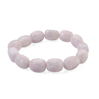 D'Joy Natural Jade 200.00 ctw Cushion Beaded Stretch Bracelet (6.50-7.0In)