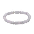 D'Joy Natural Jade 100.00 ctw Pillar Beaded Stretch Bracelet (6.50-7.0In) - Sticky add to cart bar