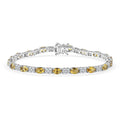 D'Joy Premium Kashmir Kyanite, Moissanite Bracelet in Rhodium Over Sterling Silver (7.25 In) 12.00 ctw - Sticky add to cart bar
