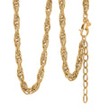 Italian 10K Yellow Gold Torchon Godronata Necklace 18-20 Inches 7.6 Grams - Sticky add to cart bar