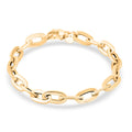 Italian Specchio Oval Rolo Chain Bracelet in 10K Yellow Gold (7.50 In) 4.8 Grams - Sticky add to cart bar