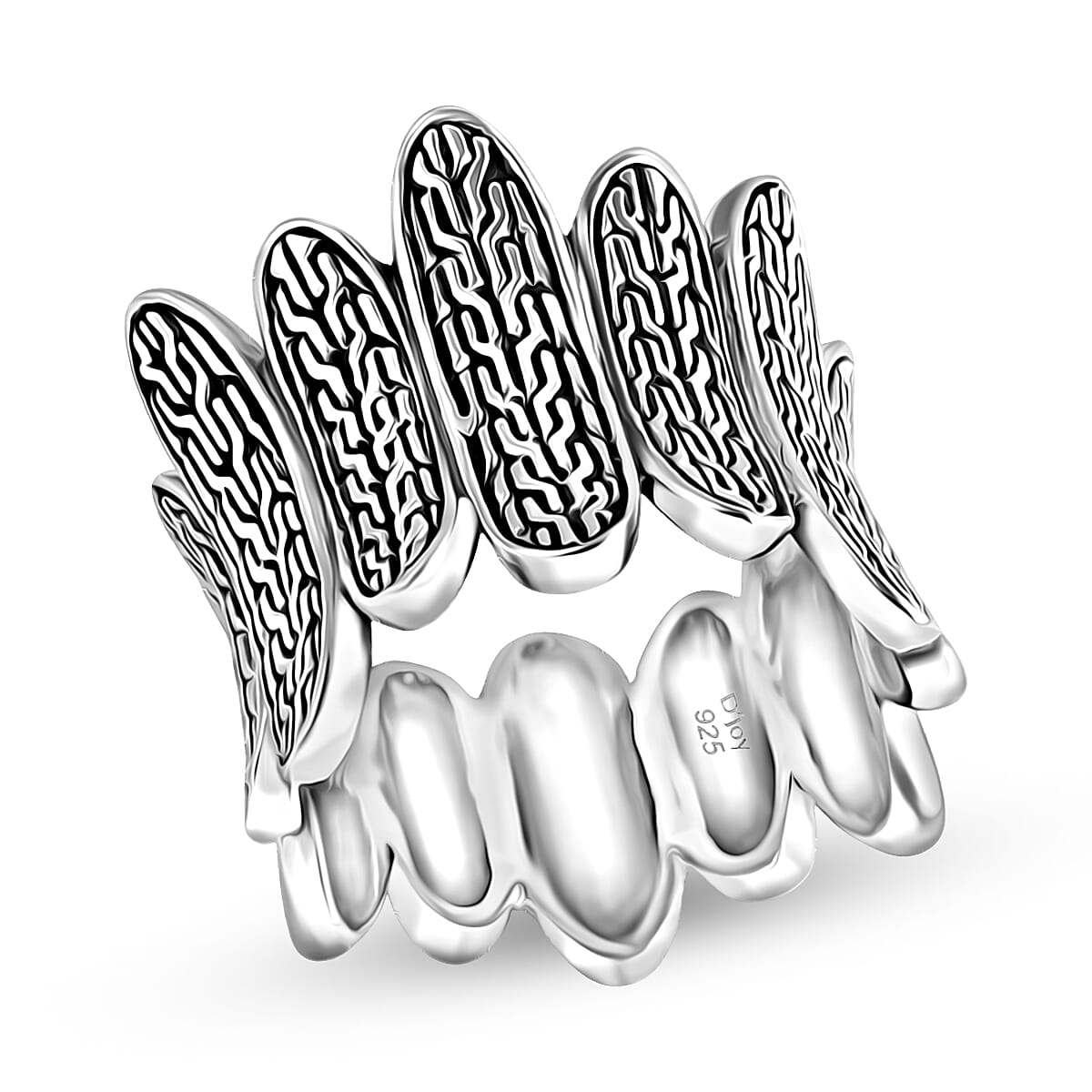 D'Joy Bali Legacy Sterling Silver Tulang Naga Ring (Size 10.0) (9.60 g)