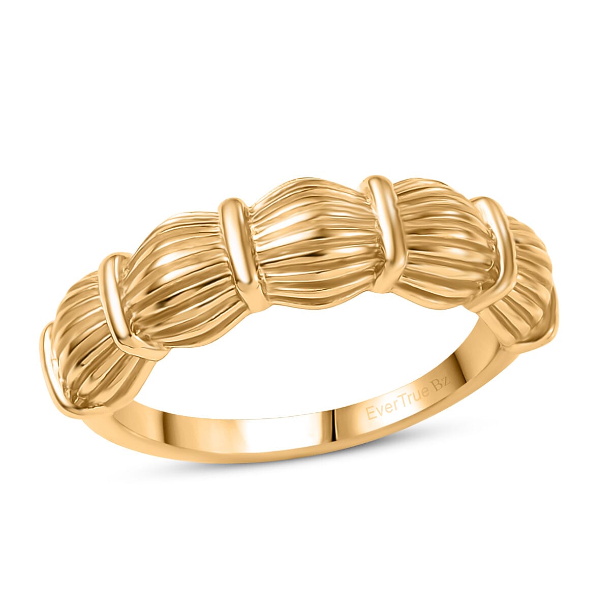 EverTrue Bronzella Collection Band Ring in 18K YG Plated Bronze (Size 10.0)