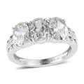 EverTrue Simulated Diamond 3 Stone Ring in Stainless Steel 6.25 ctw - Sticky add to cart bar
