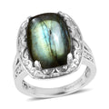 EverTrue Malagasy Labradorite Ring in Stainless Steel (Size 10.0) 12.75 ctw - Sticky add to cart bar