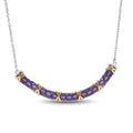 EverTrue African Amethyst Necklace (18-20 Inches) in 18K YG Plated and Platinum Bond 3.00 ctw - Sticky add to cart bar