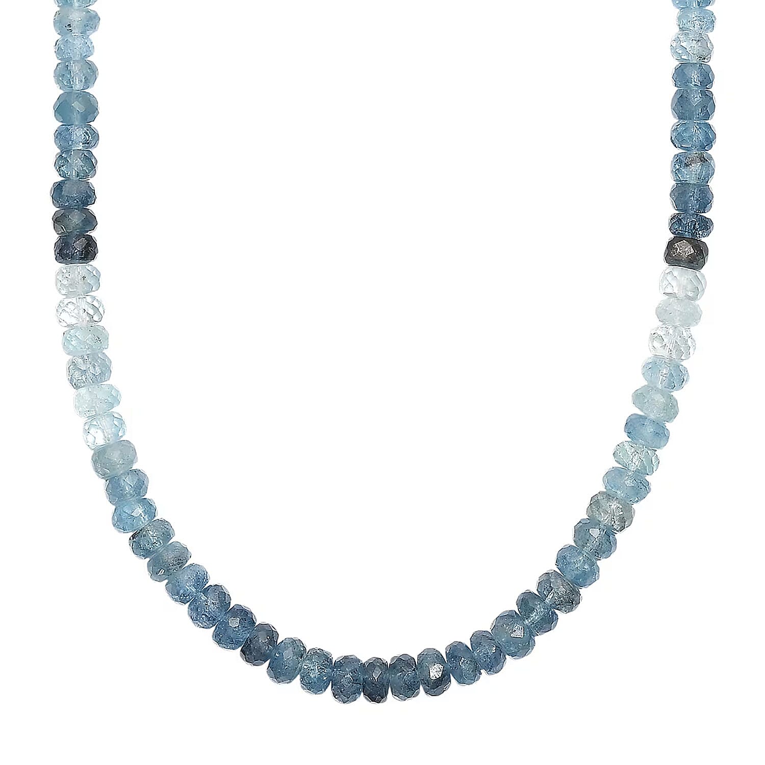 D'Joy Premium Multi Aquamarine 90.00 ctw Beaded Necklace in 18K Vermeil Yellow Gold Over Sterling Silver 18-20 Inches