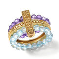 EverTrue African Amethyst, Thai Black Spinel Ring in 18K YG Plated (Size 10.0) 11.50 ctw - Sticky add to cart bar