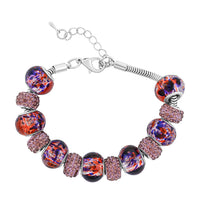 Simulated Multi Color Diamond Bracelet in Silvertone (7.50-9.50In)