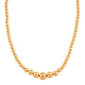 Round Shape Beaded Chain Necklace in Goldtone 20-22 Inches - Sticky add to cart bar