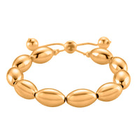 Beaded Chain Bracelet in Goldtone (6.0-9.0In)