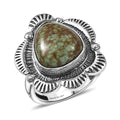 D'Joy Artisan Crafted Premium Blue Horizon Turquoise Ring in Black Oxidised Sterling Silver (Size 7.0) 7.10 ctw - Sticky add to cart bar