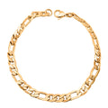 Figaro Chain Bracelet in ION Plated YG Stainless Steel (8.00 In) - Sticky add to cart bar