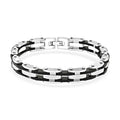 Link Chain Bracelet in ION Plated Black and Stainless Steel (8.00 In) - Sticky add to cart bar